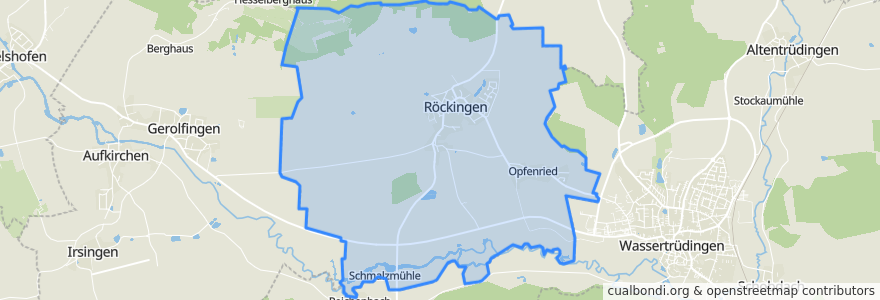 Mapa de ubicacion de Röckingen.