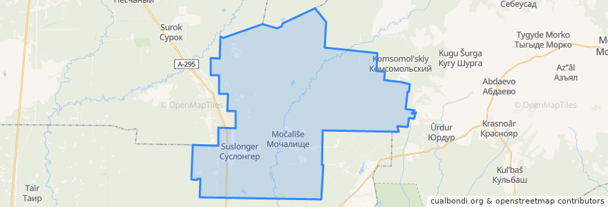 Mapa de ubicacion de городское поселение Суслонгер.