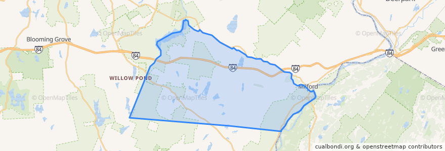 Mapa de ubicacion de Dingman Township.