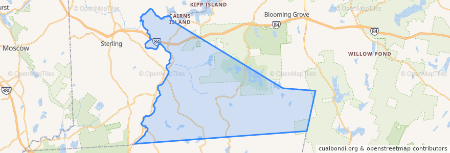 Mapa de ubicacion de Greene Township.