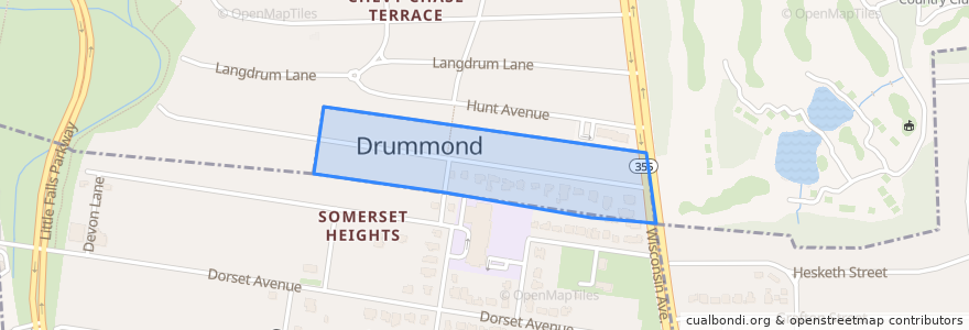 Mapa de ubicacion de Drummond.