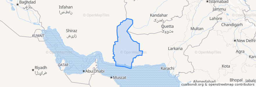 Mapa de ubicacion de Sistan ve Belucistan Eyaleti.