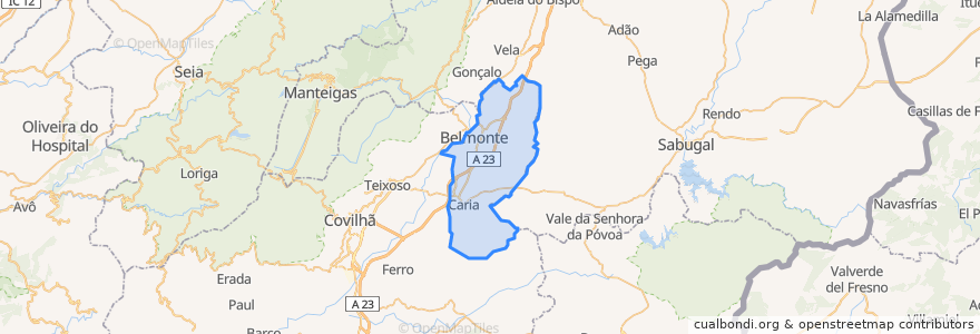 Mapa de ubicacion de Belmonte.