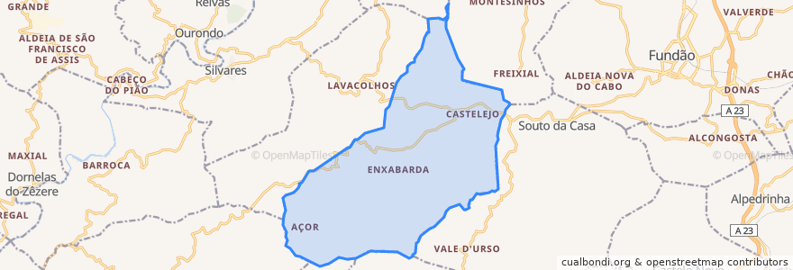 Mapa de ubicacion de Castelejo.