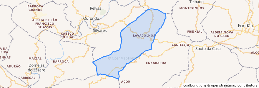 Mapa de ubicacion de Lavacolhos.