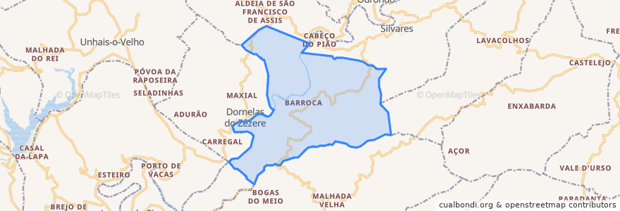 Mapa de ubicacion de Barroca.