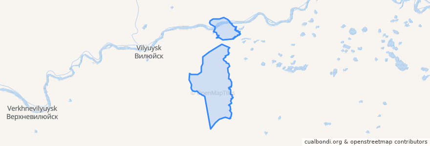 Mapa de ubicacion de Бекчегинский наслег.