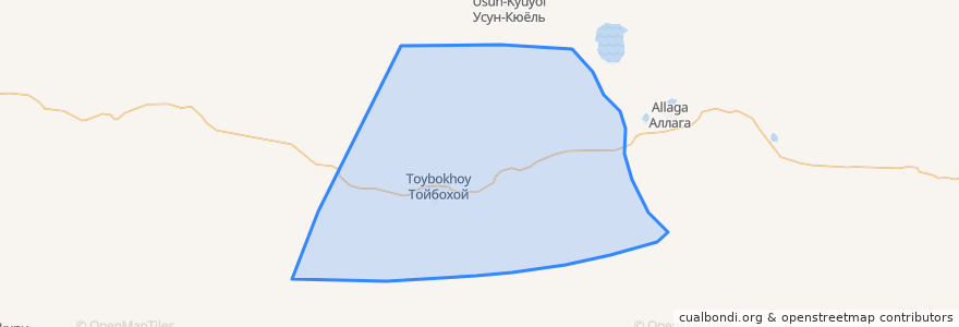 Mapa de ubicacion de Тойбохойский наслег.