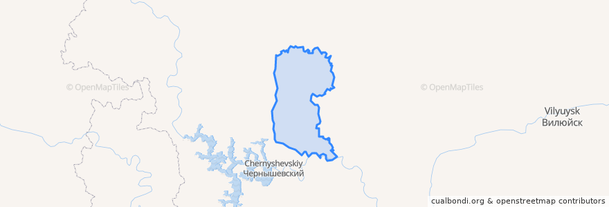 Mapa de ubicacion de Садынский национальный наслег.