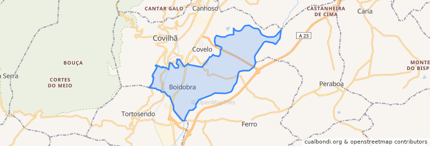 Mapa de ubicacion de Boidobra.