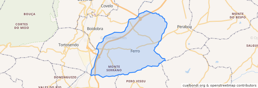 Mapa de ubicacion de Ferro.