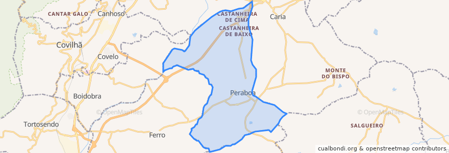 Mapa de ubicacion de Peraboa.