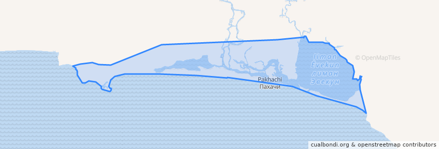 Mapa de ubicacion de сельское поселение Село Пахачи.