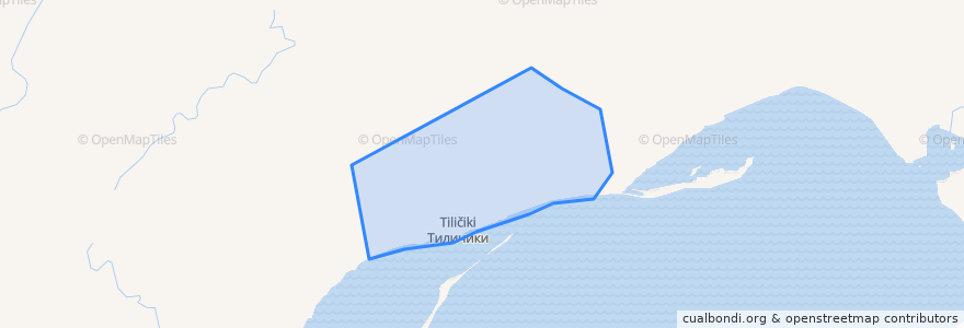 Mapa de ubicacion de сельское поселение Село Тиличики.