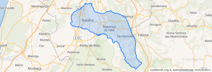 Mapa de ubicacion de Batalha.