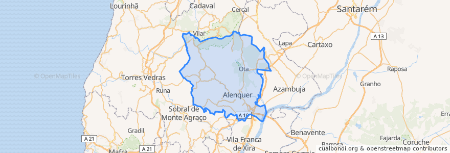 Mapa de ubicacion de Alenquer.