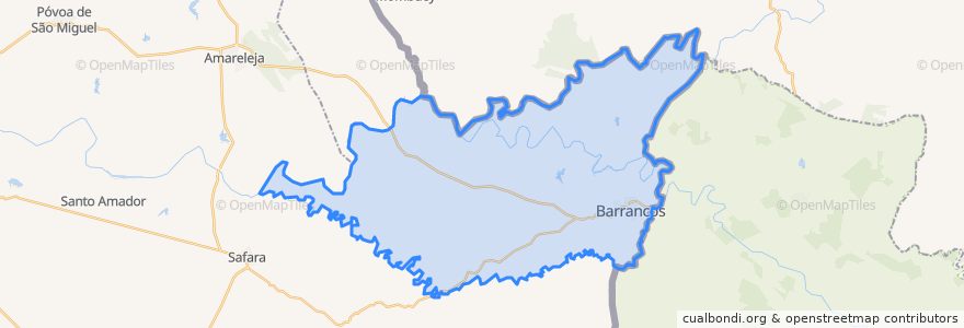 Mapa de ubicacion de Barrancos.