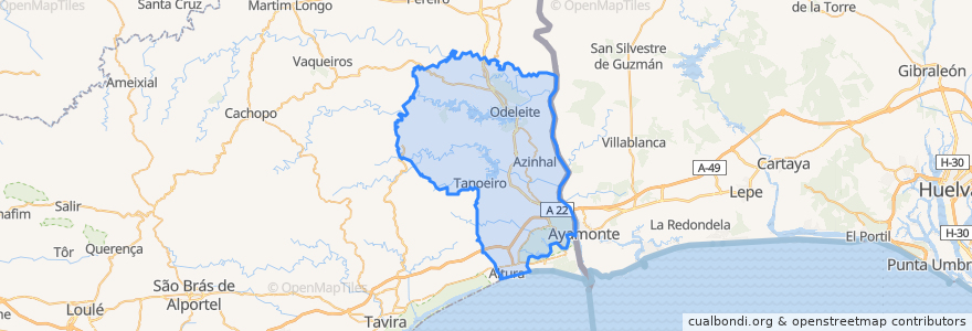 Mapa de ubicacion de Castro Marim.