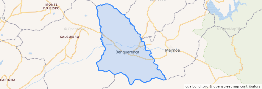 Mapa de ubicacion de Benquerença.