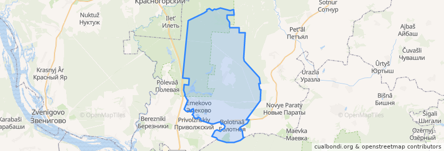 Mapa de ubicacion de Эмековское сельское поселение.