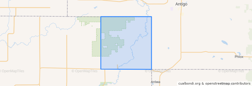 Mapa de ubicacion de Town of Harrison.