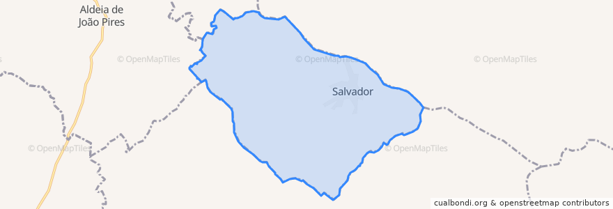 Mapa de ubicacion de Salvador.