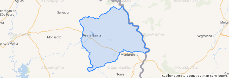 Mapa de ubicacion de Penha Garcia.