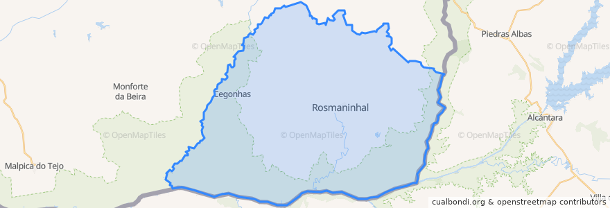 Mapa de ubicacion de Rosmaninhal.