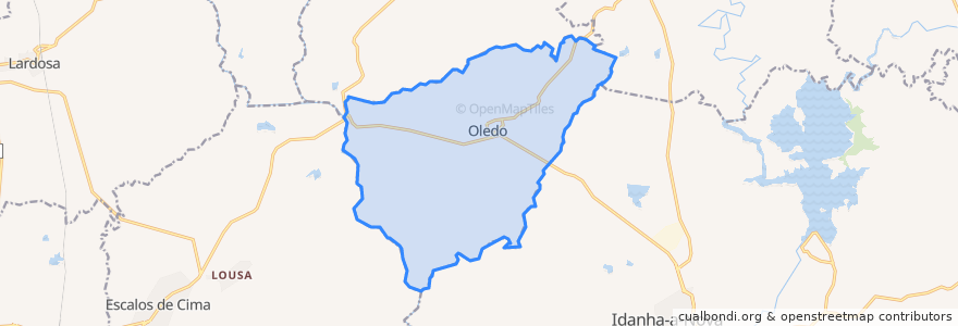 Mapa de ubicacion de Oledo.