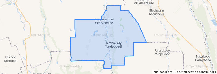 Mapa de ubicacion de Сергиевское сельское поселение.