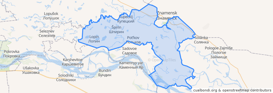 Mapa de ubicacion de Капустиноярский сельсовет.