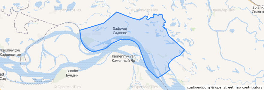 Mapa de ubicacion de сельское поселение Село Садовое.