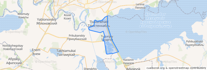 Mapa de ubicacion de Тлюстенхабльское городское поселение.