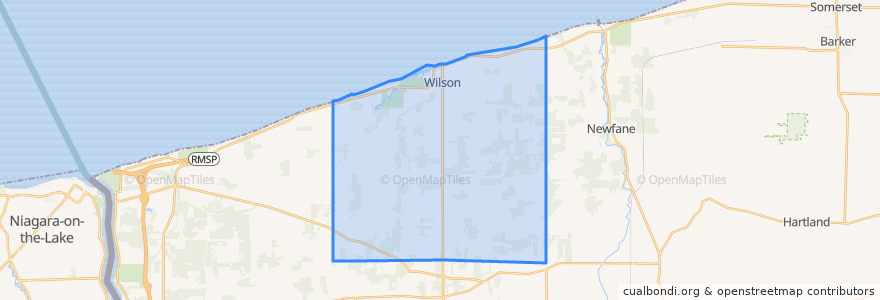 Mapa de ubicacion de Wilson Town.