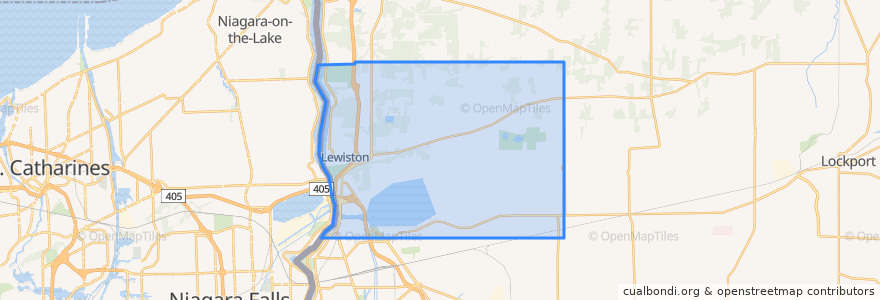 Mapa de ubicacion de Town of Lewiston.