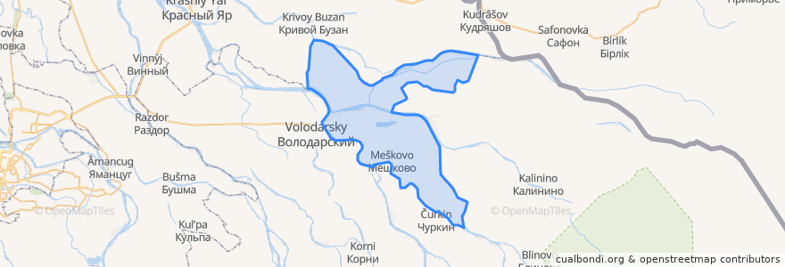 Mapa de ubicacion de Козловский сельсовет.