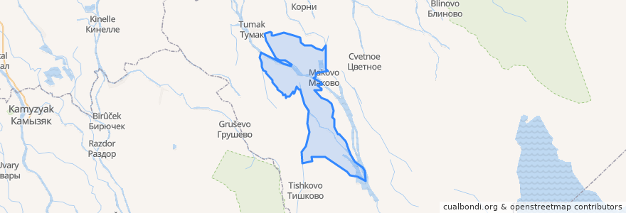 Mapa de ubicacion de сельское поселение Село Зеленга.