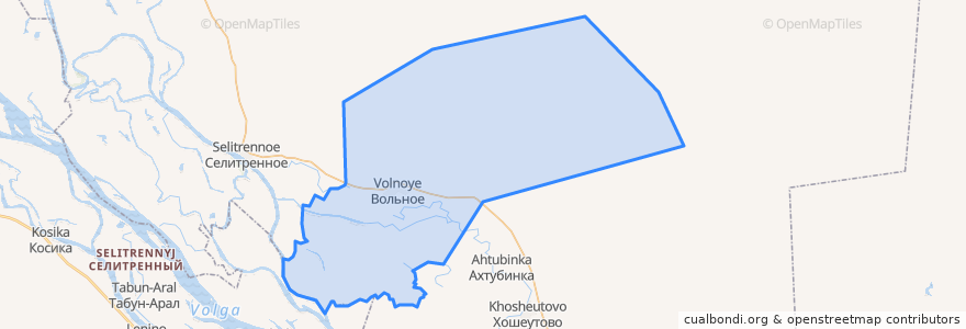 Mapa de ubicacion de Воленский сельсовет.