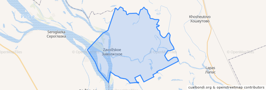 Mapa de ubicacion de Заволжский сельсовет.