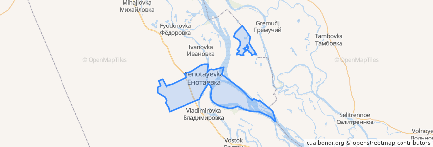 Mapa de ubicacion de сельское поселение Село Енотаевка.