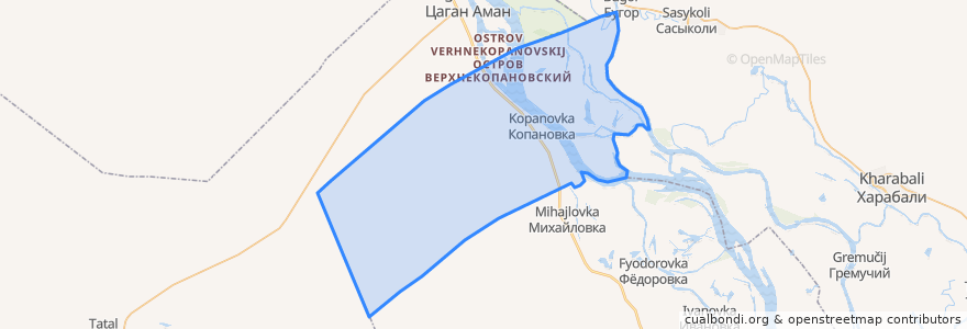 Mapa de ubicacion de сельское поселение Село Копановка.