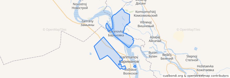 Mapa de ubicacion de Барановский сельсовет.