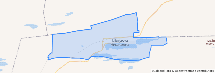 Mapa de ubicacion de Николаевский сельсовет.