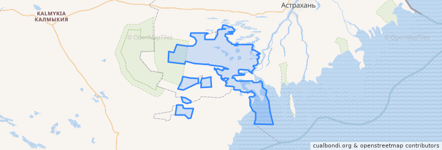 Mapa de ubicacion de городское поселение Лиман.