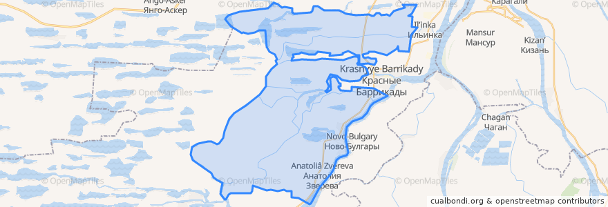 Mapa de ubicacion de Бахтемирский сельсовет.