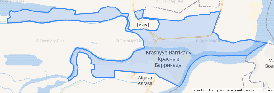 Mapa de ubicacion de городское поселение Красные Баррикады.