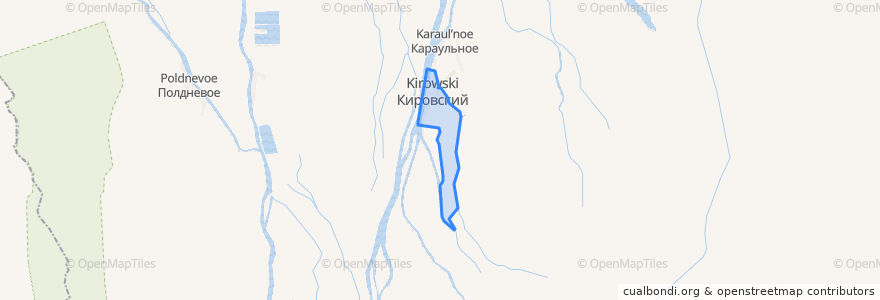 Mapa de ubicacion de городское поселение Кировский.