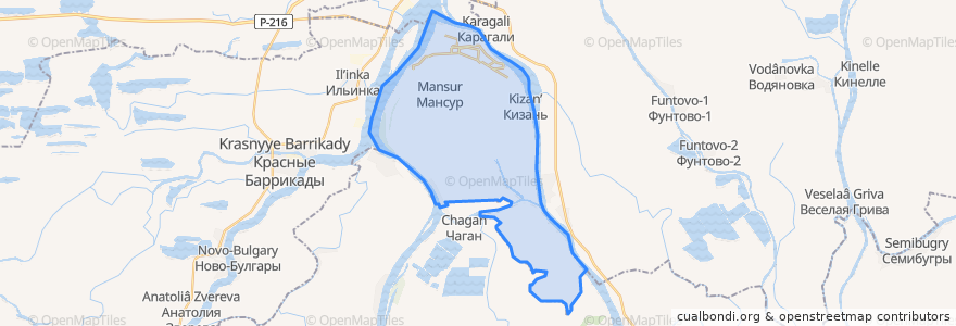 Mapa de ubicacion de Татаробашмаковский сельсовет.