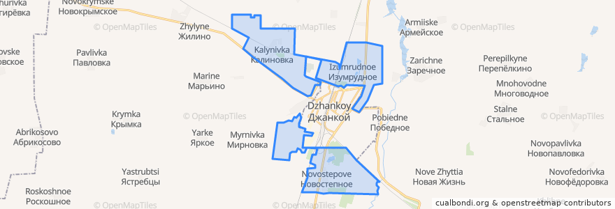 Mapa de ubicacion de Изумрудновское сельское поселение.