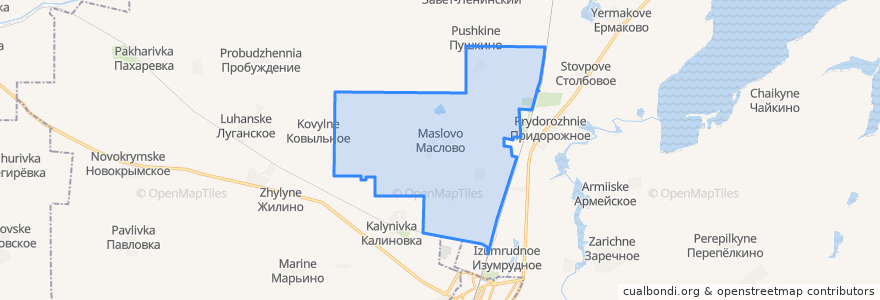 Mapa de ubicacion de Масловское сельское поселение.